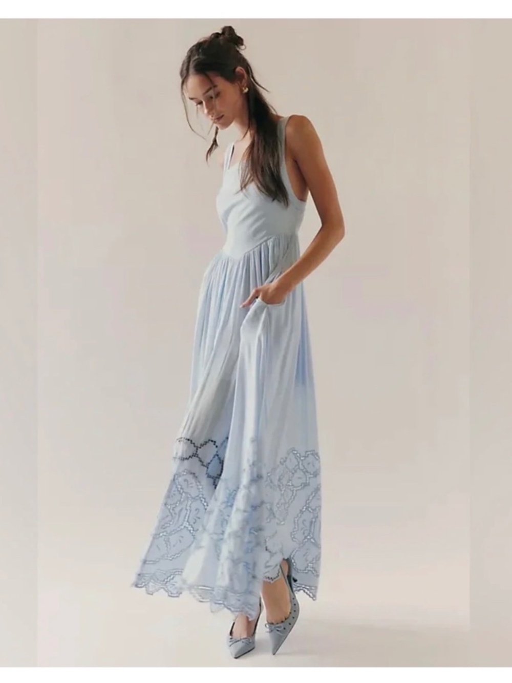 Free People Bali Paradise Maxi Dress Sky Blue